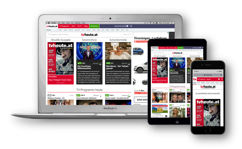 Tvheute at Austria plus